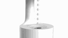 Umidificator si difuzor de aroma tehnologie Anti Gravity 600ml cu afisaj ora si lumina ambientala