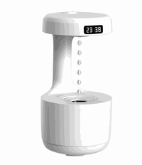 Umidificator si difuzor de aroma tehnologie Anti Gravity 600ml cu afisaj ora si lumina ambientala - 1