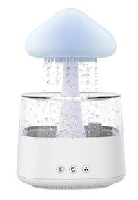 Umidificator stil CIUPERCA din ABS cu telecomanda 450 ml alb - 1