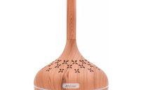 Umidificator ultrasonic si difuzor de arome Q T59 Lemn deschis