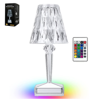 Veioza LED Crystal Touch RGB cu acumulator incarcare USB si telecomanda lumina RGB - 1