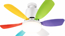 Ventilator de tavan cu lampa LED si telecomanda, iluminare RGB ajustabila