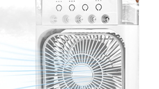 Ventilator portabil 3 1n 1 racorire umidificare si iluminare in 7 culori