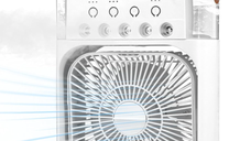 Ventilator Portabil UB 3 in 1 cu Racire, Umidificare si Iluminare Multicolora