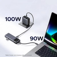 Adaptor multifunctional UGREEN 6-in-1 USB-C Hub CM888, 2 x USB A 3.2, 2 X USB C 3.2, 1 X USB C PD 100W, 1 X HDMI 4K, Gri - 6