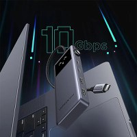 Adaptor multifunctional UGREEN 6-in-1 USB-C Hub CM888, 2 x USB A 3.2, 2 X USB C 3.2, 1 X USB C PD 100W, 1 X HDMI 4K, Gri - 7