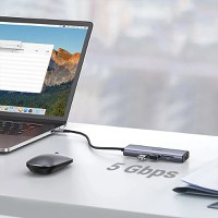 Adaptor multifunctional UGREEN USB C CM512, 2 x USB-A 3.0, 1 x USB-C, 1 x HDMI, 1 x RJ45, 1 x SD, 1 x microSD, Gri - 17