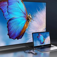 Adaptor multifunctional UGREEN USB C CM512, 2 x USB-A 3.0, 1 x USB-C, 1 x HDMI, 1 x RJ45, 1 x SD, 1 x microSD, Gri - 5