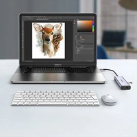 Adaptor multifunctional UGREEN USB C CM512, 2 x USB-A 3.0, 1 x USB-C, 1 x HDMI, 1 x RJ45, 1 x SD, 1 x microSD, Gri - 10