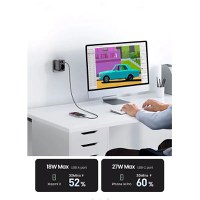 Adaptor UGREEN 30W Outlet Extender EU (2A1C) CD314, 2 x USB-A, 1 x USB-C, Negru - 4