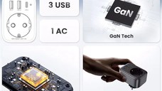 Adaptor UGREEN 30W Outlet Extender EU (2A1C) CD314, 2 x USB-A, 1 x USB-C, Negru