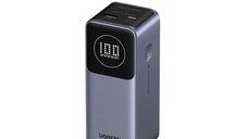Baterie externa UGREEN 12000mAh 100W Fast Charging Power Bank PB724, 100W, Ecran digital LCD, Gri