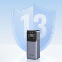 Baterie externa UGREEN 12000mAh 100W Fast Charging Power Bank PB724, 100W, Ecran digital LCD, Gri - 7