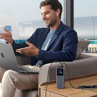 Baterie externa UGREEN 25000mAh 200W Fast Charging Power Bank PB722, 25000mAh, 200W, Ecran digital inteligent, Gri - 6