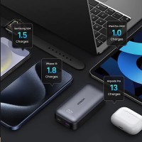 Baterie externa UGREEN Power Bank PB502, 10000mAh, incarcare bidirectionala rapida, 30W, Fast Charging Negru - 6