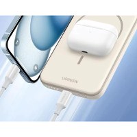 Baterie externa Wireless UGREEN Magnetic Power Bank PB561, 10000mAh, 20W, Incarcare bidirectionala, Atasare magnetica Beige - 6