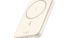 Baterie externa Wireless UGREEN Magnetic Power Bank PB561, 10000mAh, 20W, Incarcare bidirectionala, Atasare magnetica Beige