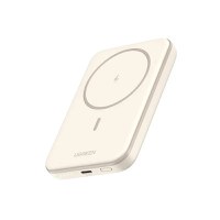 Baterie externa Wireless UGREEN Magnetic Power Bank PB561, 10000mAh, 20W, Incarcare bidirectionala, Atasare magnetica Beige - 1