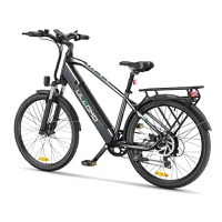 Bicicleta electrica Ulzomo Metro 26 E-bike, 250W, 36V 17Ah, autonomie 100km, viteza maxima 25km/h, Gray, 26'' - 5