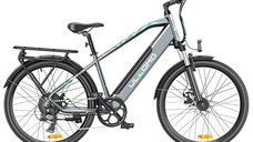 Bicicleta electrica Ulzomo Metro 26 E-bike, 250W, 36V 17Ah, autonomie 100km, viteza maxima 25km/h, Gray, 26''