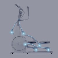 Bicicleta magnetica eliptica YESOUL Elliptical Machine E30S, White - 3