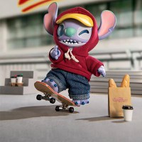 Breloc surpriza de plus MINISO, seria Disney Stitch GenZ Street Series-Vinyl Plush Pendant Blind Box, mai multe modele - 7