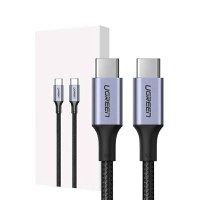 Cablu de incarcare si date UGREEN USB-C Cable Aluminum Case with Braided, USB-C la USB-C, 1 m, Negru - 5