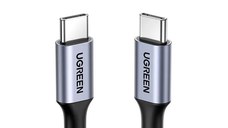 Cablu de incarcare si date UGREEN USB-C Cable Aluminum Case with Braided, USB-C la USB-C, 2 m, Negru