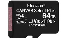 Card memorie KINGSTON 64GB Canvas Select Plus cu adaptor SD, MicroSDTM HC UHS-I, Clasa 10, V10, UHS-I U1, performanta Android A1