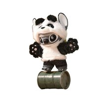 Figurina de plus MINISO, seria Disney Vinyl Toy: Stitch “GenZ Street Style” Panda Version (Limited Edition) - 1