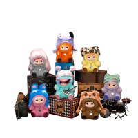 Figurina surpriza de plus MINISO, seria WAKUKU Fuzzy Trendy Fun Party Series Plush Blind Box, mai multe modele - 1