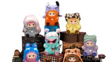 Figurina surpriza de plus MINISO, seria WAKUKU Fuzzy Trendy Fun Party Series Plush Blind Box, mai multe modele