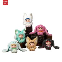 Figurina surpriza de plus MINISO, seria Wakuku V2 "Fox & Bunny Trick or Treat" Series Plush Blind Box, mai multe modele - 2