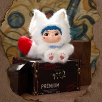 Figurina surpriza de plus MINISO, seria Wakuku V2 "Fox & Bunny Trick or Treat" Series Plush Blind Box, mai multe modele - 8