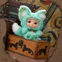 Figurina surpriza de plus MINISO, seria Wakuku V2 "Fox & Bunny Trick or Treat" Series Plush Blind Box, mai multe modele - 9