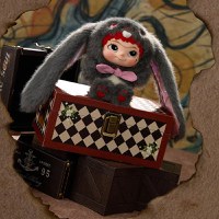 Figurina surpriza de plus MINISO, seria Wakuku V2 "Fox & Bunny Trick or Treat" Series Plush Blind Box, mai multe modele - 10
