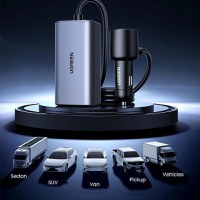 Incarcator auto UGREEN 150W 4-Port GaN Fast Car Charger EC706, 1 x USB A, 3 x USB C, Gri - 3
