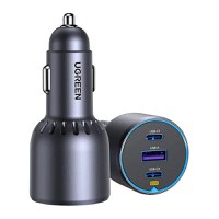 Incarcator auto UGREEN 75W 3-Port Fast Car Charger EC703, 1 x USB A, 2 x USB C, Negru - 1