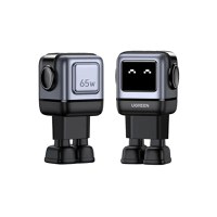 Incarcator rapid retea robot UGREEN Nexode RG 65W 3-Port GaN Fast Charger EU, 2 x USB-C + 1 X USB-A, Negru - 2