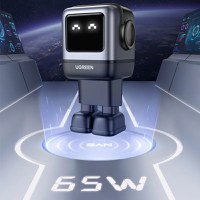 Incarcator rapid retea robot UGREEN Nexode RG 65W 3-Port GaN Fast Charger EU, 2 x USB-C + 1 X USB-A, Negru - 7