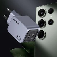 Incarcator rapid retea UGREEN Nexode Pro 45W Dual USB-C GaN Fast Charger EU, 2 x USB-C, Gri - 6