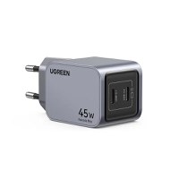 Incarcator rapid retea UGREEN Nexode Pro 45W Dual USB-C GaN Fast Charger EU, 2 x USB-C, Gri - 1