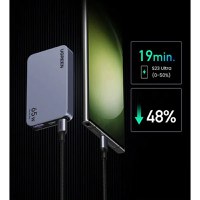 Incarcator rapid retea UGREEN Nexode Pro 65W 3-Port GaN Ultra-Slim Fast Charger X753, 2 x USB C + 1 x USB A, Gri - 5