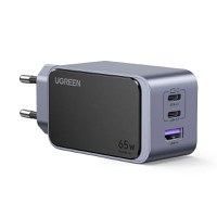 Incarcator retea UGREEN Nexode S 65W 3-Port GaN Fast Charger EU, 2x USB-C + 1x USB-A, Gri - 2