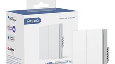 Intrerupator inteligent ingropat AQARA Smart Wall Switch H1 EU, fara nul, 2 butoane H1 (No Neutral, Double Rocker)