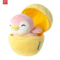 Jucarie de plus MINISO, din seria Fruit Series Penguin Plush Toy Surprise Ball (Pineapple) - 2