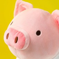 Jucarie de plus MINISO Piglet Plush Toy (Cow Hoodie) cu Hanorac de Vacuta - 5