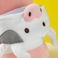Jucarie de plus MINISO Piglet Plush Toy (Cow Hoodie) cu Hanorac de Vacuta - 7