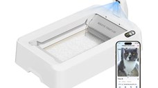 Litiera smart cu autocuratare PETKIT T7 Purobot Crystal Duo with Camera Self Cleaning pentru pisici, Recunoastere faciala