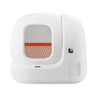 Litiera smart PetKit Pura Max pentru pisici, Afisaj LED, Autocuratare, Bluetooth, WiFi, 24W, Capacitate 7L, Alb - 1